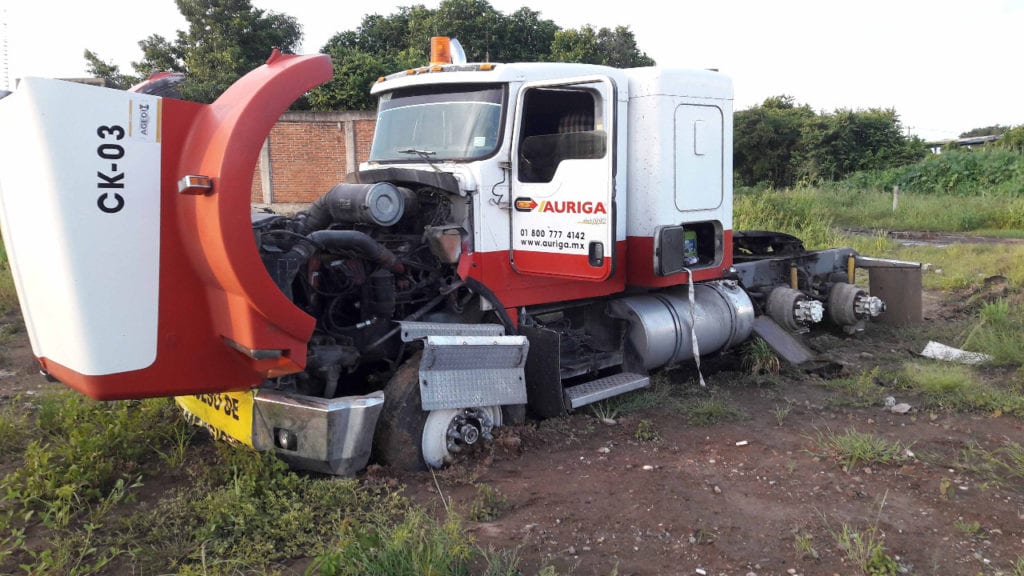 camión desvalijado