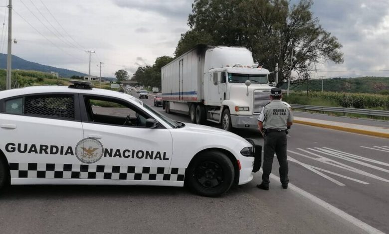 Autoridades de la Guardia Nacional vigilan las carreteras Morelos