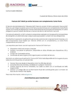 ¡Ahora si! SAT habilita elaboración de Complemento Carta Porte con ...