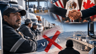 Canacar busca diálogo EUA retiro 25 mil visas transportistas fronterizos México 2026, cruce frontera norte