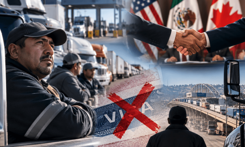 Canacar busca diálogo EUA retiro 25 mil visas transportistas fronterizos México 2026, cruce frontera norte